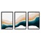 Stupell Industries Fluid Peach Swirl 3pc Floater Framed Canvas Wall Art Set Design by JJ Design House, LLC.